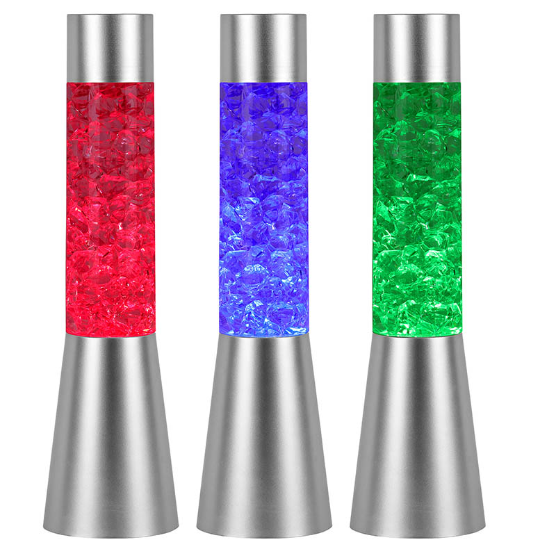 Нічник із рідким блиском, що змінює колір, у формі льоду