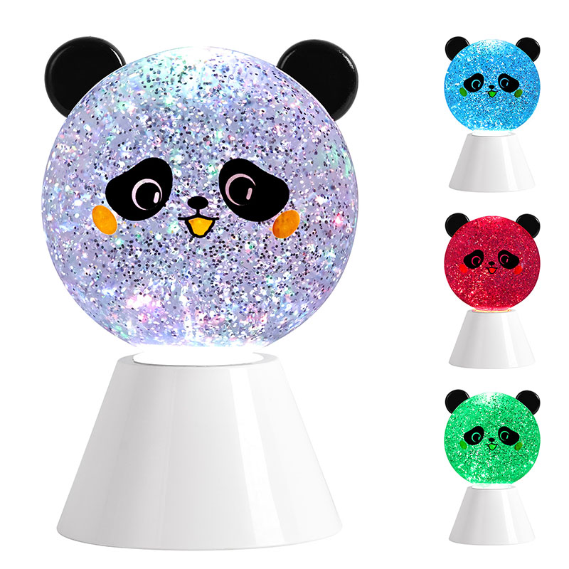 RGB Panda Night Lamp with Glitter Liquid