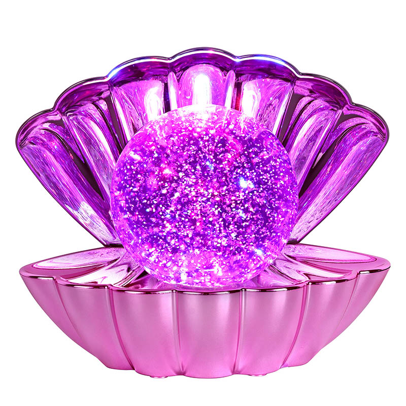 RGB Shell Lamp with Glitter Liquid